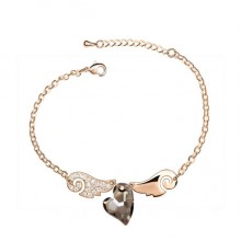 Pink Gold & Crystal Satin Bracelet